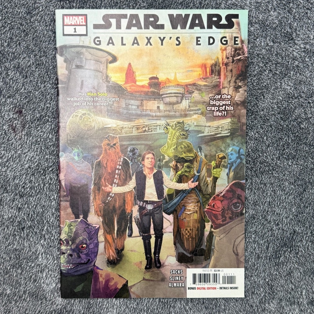 Marvel Star Wars Galaxys Edge 1 Comic Book 2019 Han Solo Chewbacca Batuu